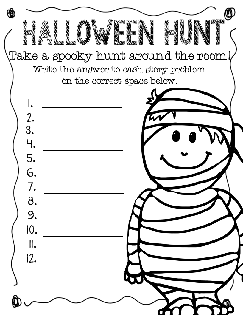 Halloween Ideas Worksheets Math Gr ~ Koogra