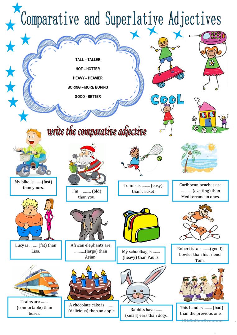 49 Free Esl Comparative And Superlative Adjectives Worksheets