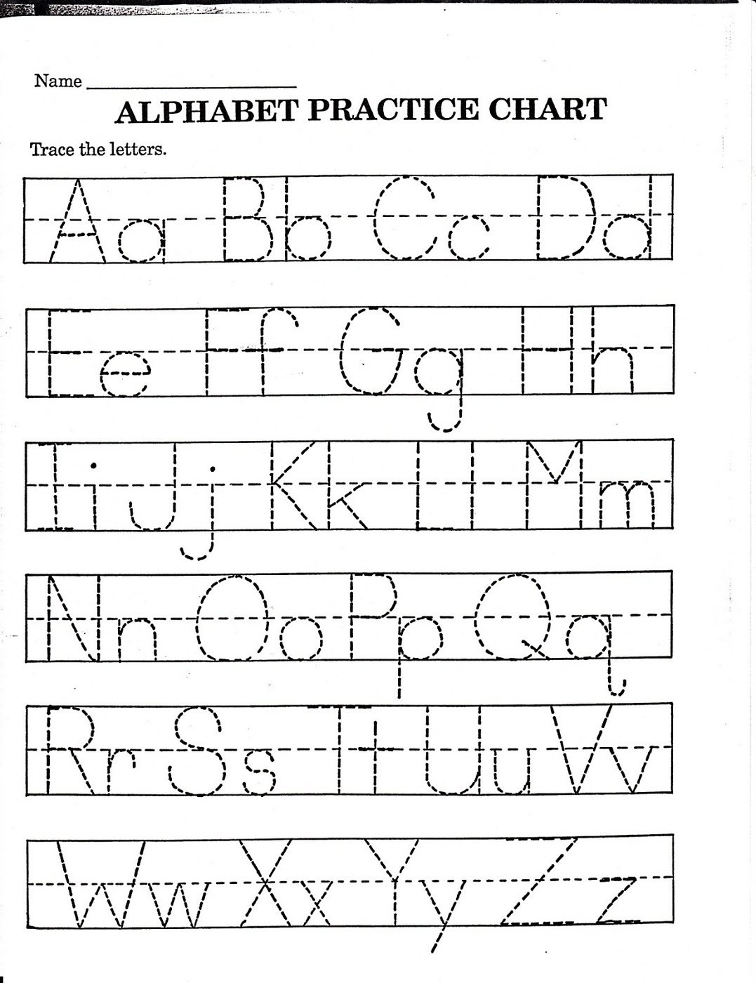 Kindergarten Alphabet Worksheets To Print