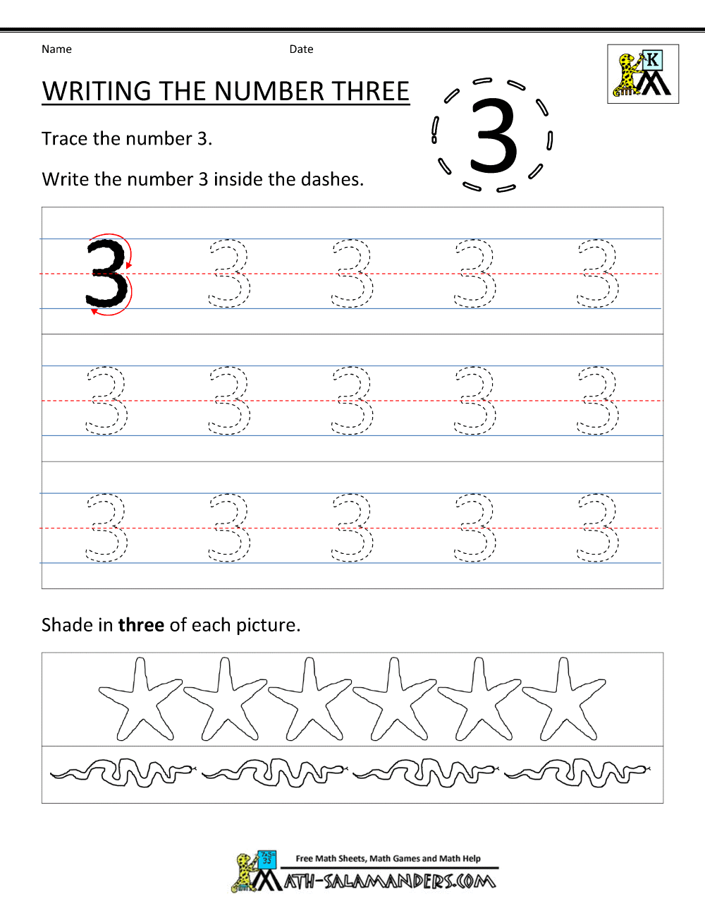 Kindergarten Printable Worksheets