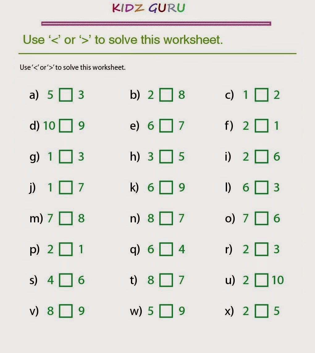 Kindergarten Worksheets  Kindergarten Worksheets