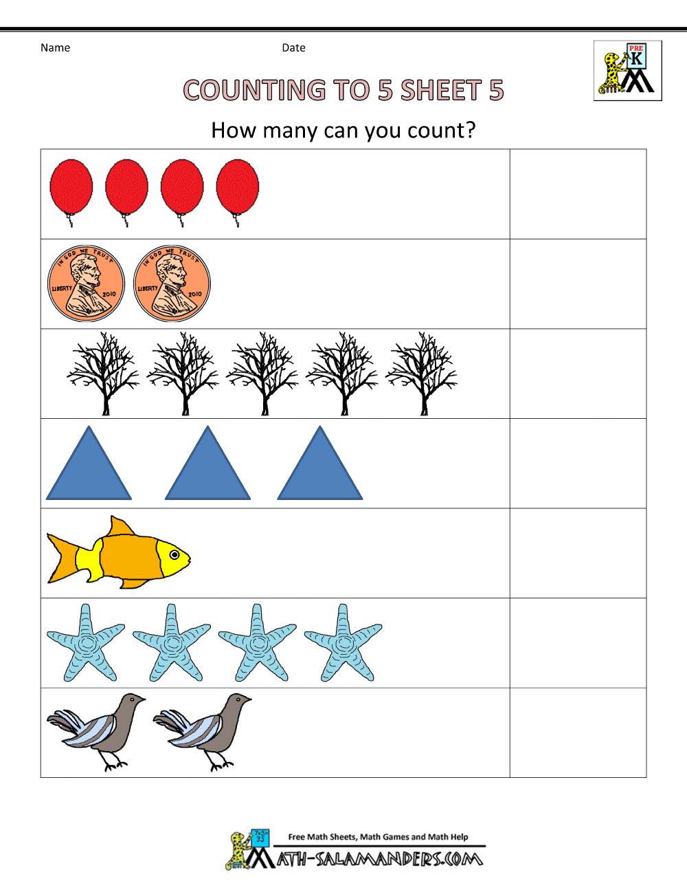 Math Worksheet Preschool Free Worksheets Library