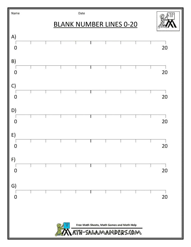 Number Lin Activities For Kindergarten