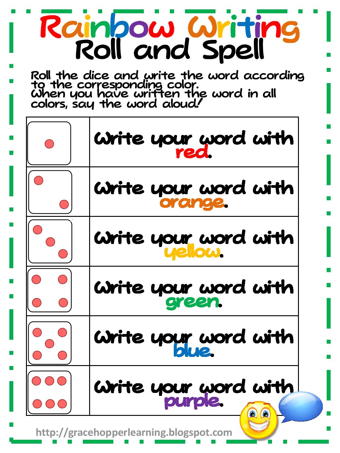 Phillips' Phaves  Rainbow Writing Freebie