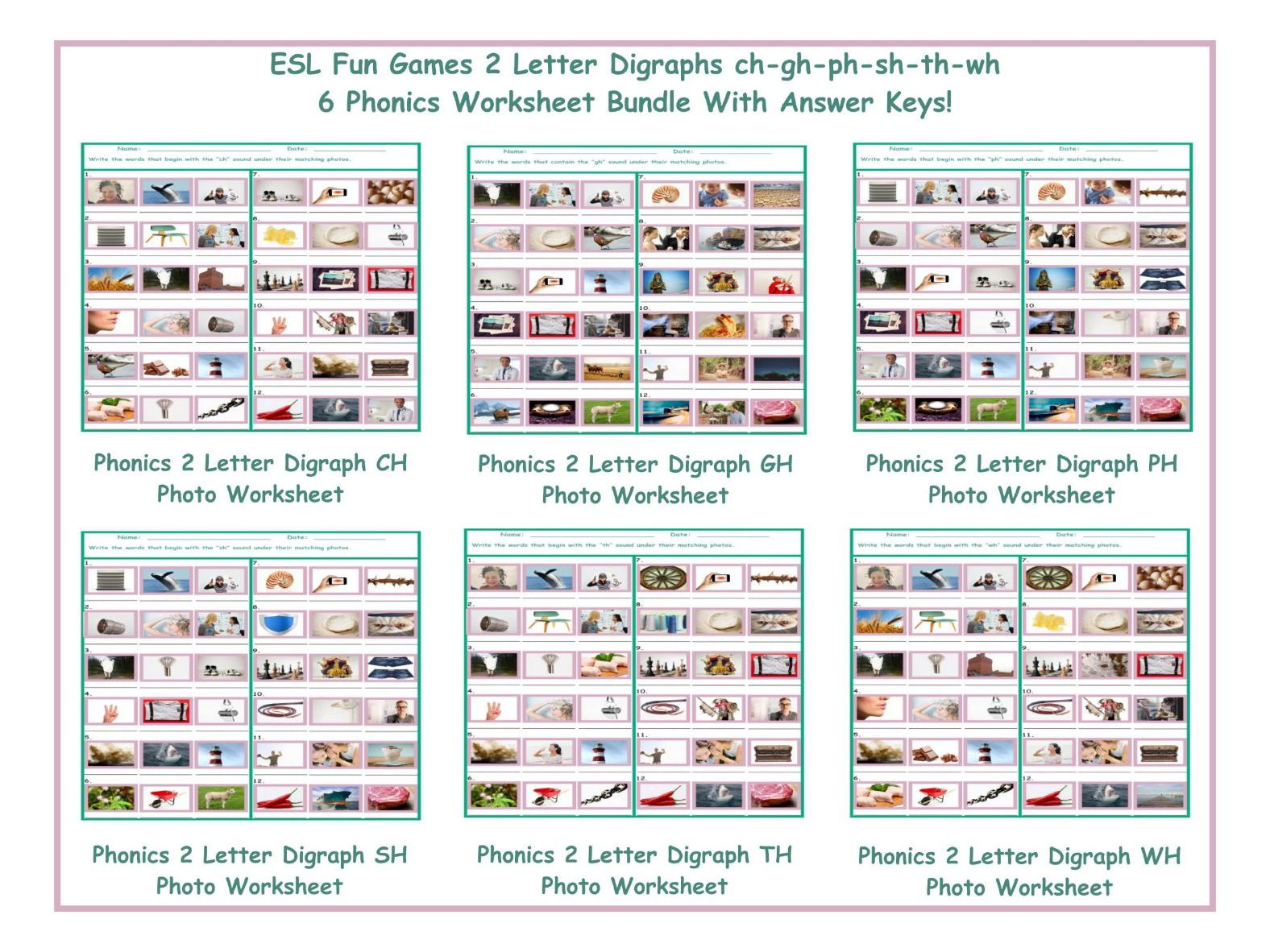 Phonics 2 Letter Digraphs Ch