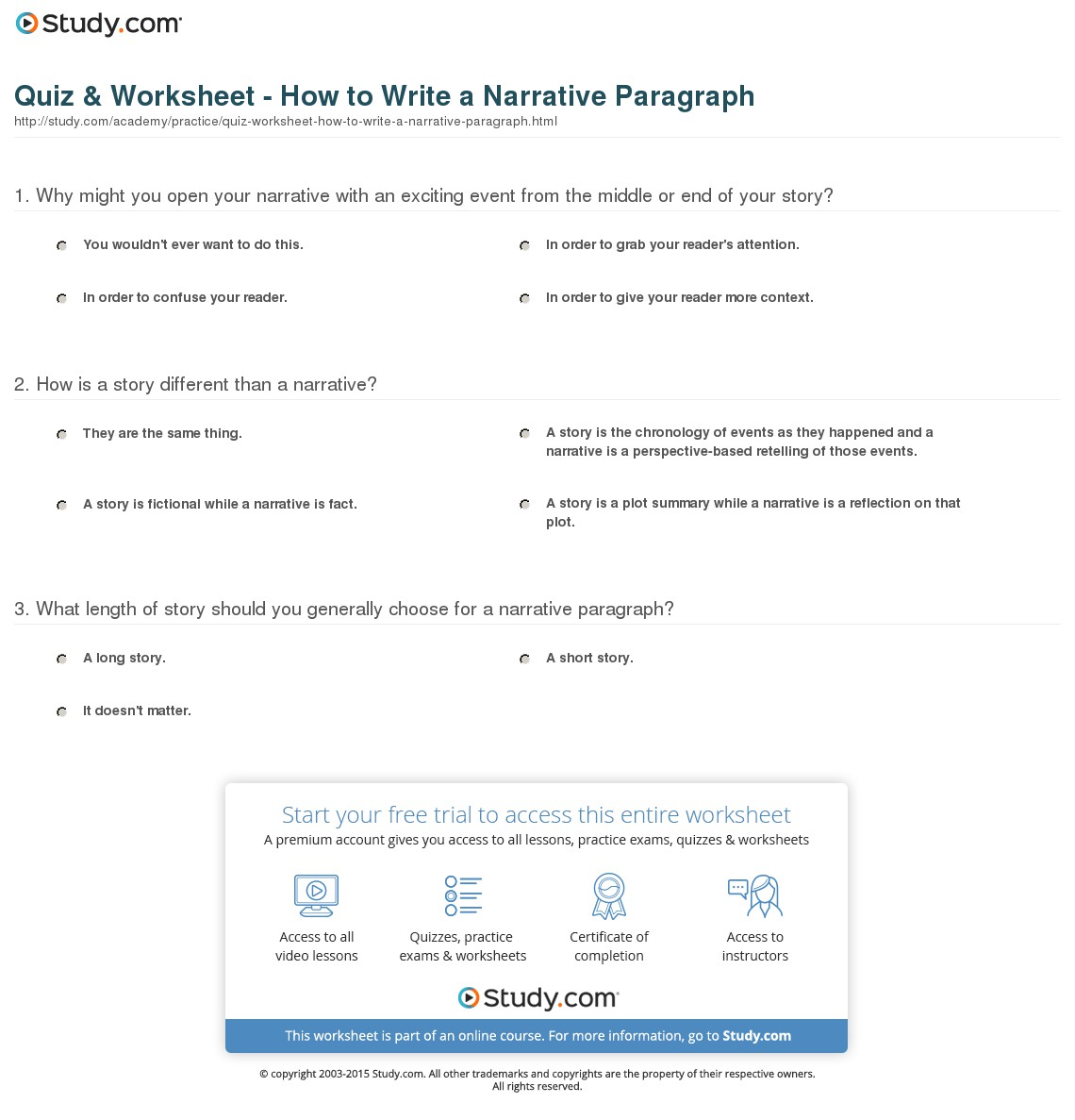 Quiz & Worksheet