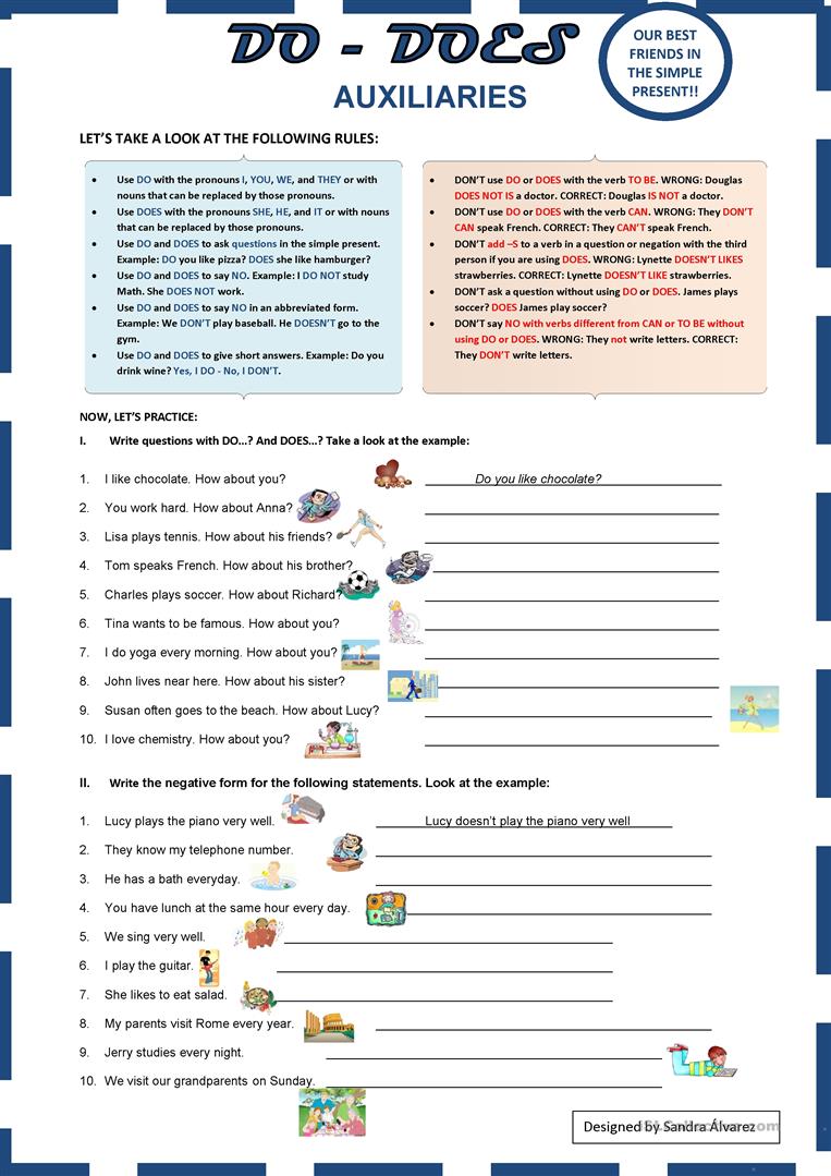 279 Free Esl Auxiliary Verbs Worksheets