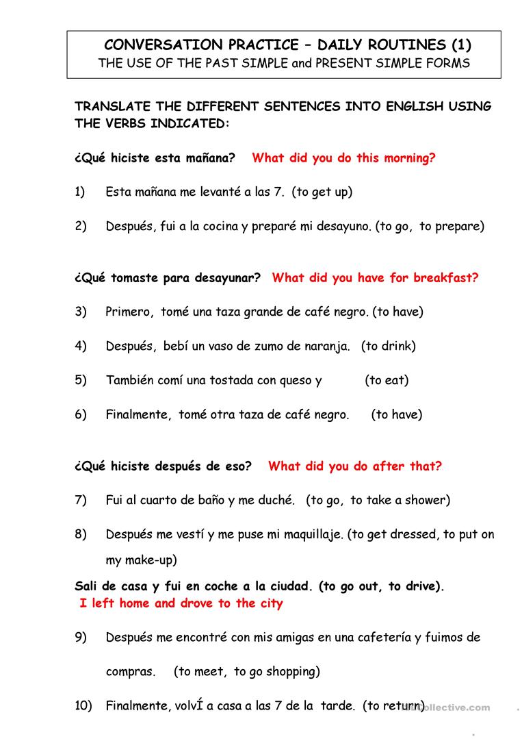 46 Free Esl Spanish Worksheets