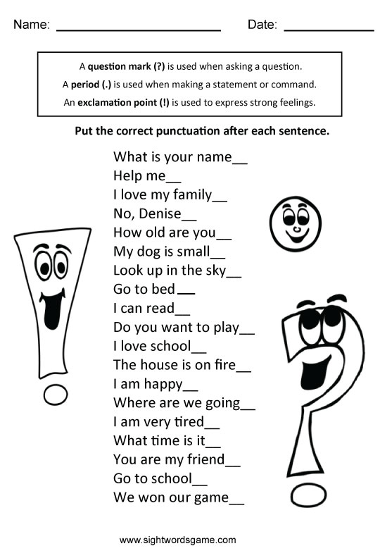 Declarative And Interrogative Sentences Worksheets 4th Grade