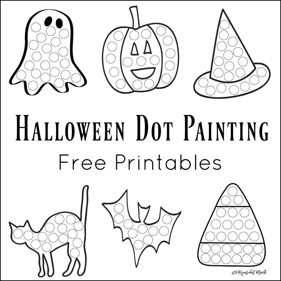 Halloween Dot Painting {free Printables}