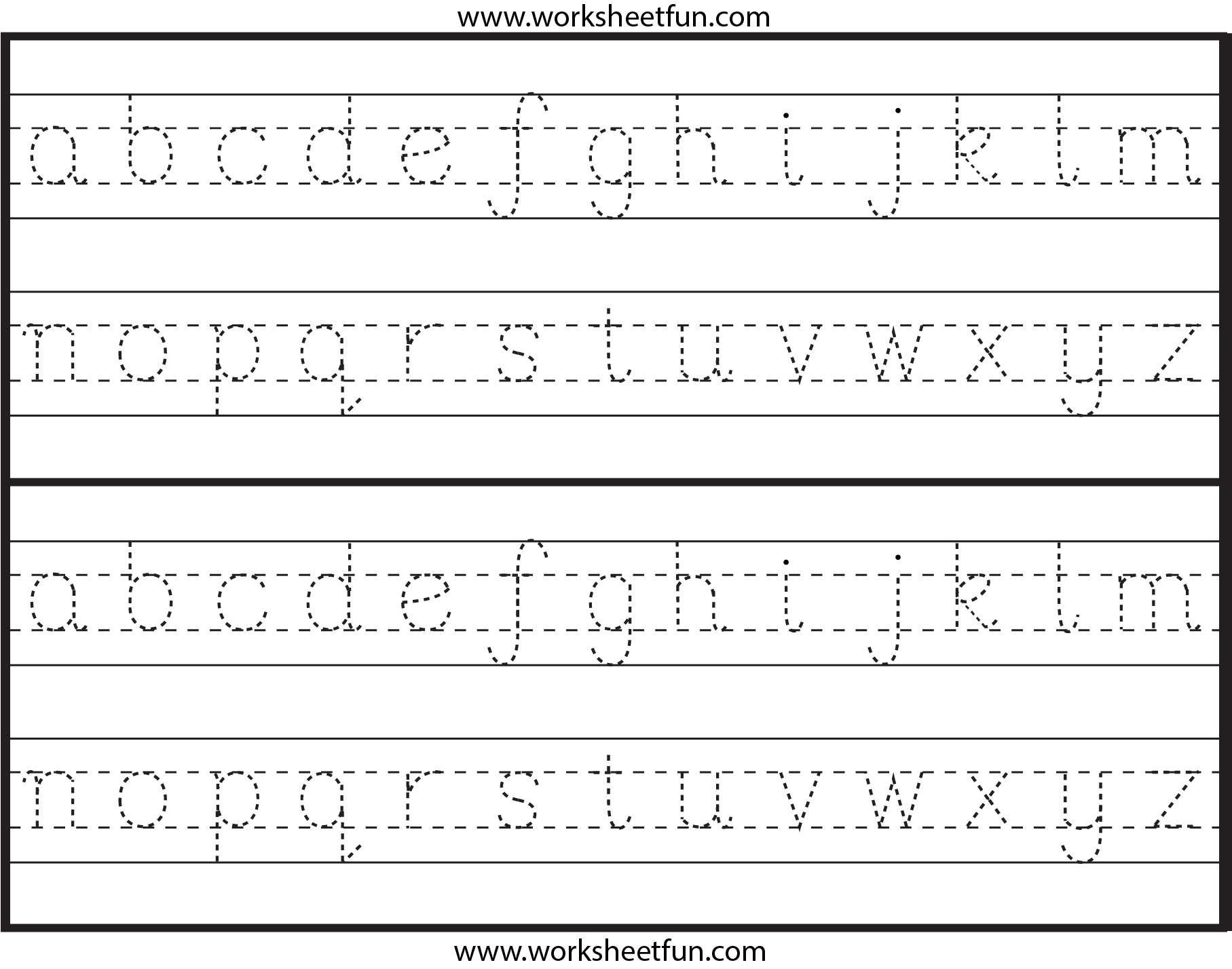 Lowercase Tracing Worksheets Worksheets For All