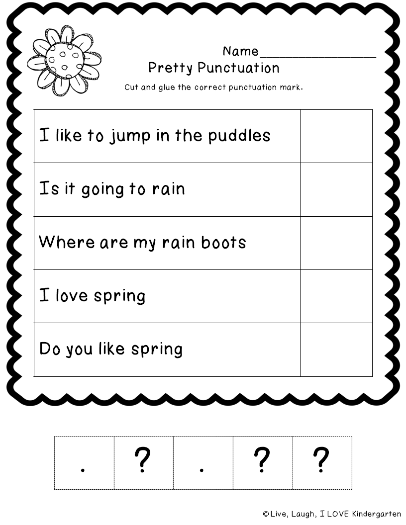 Kindergarten Sentences Worksheet Worksheets For All