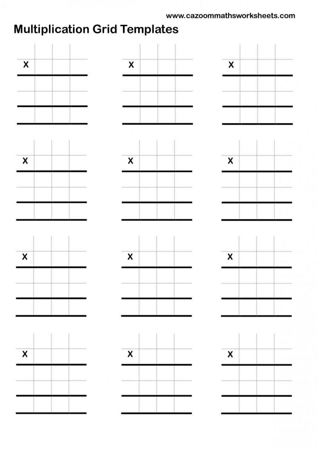 ks2 grid method multiplication worksheet worksheets samples