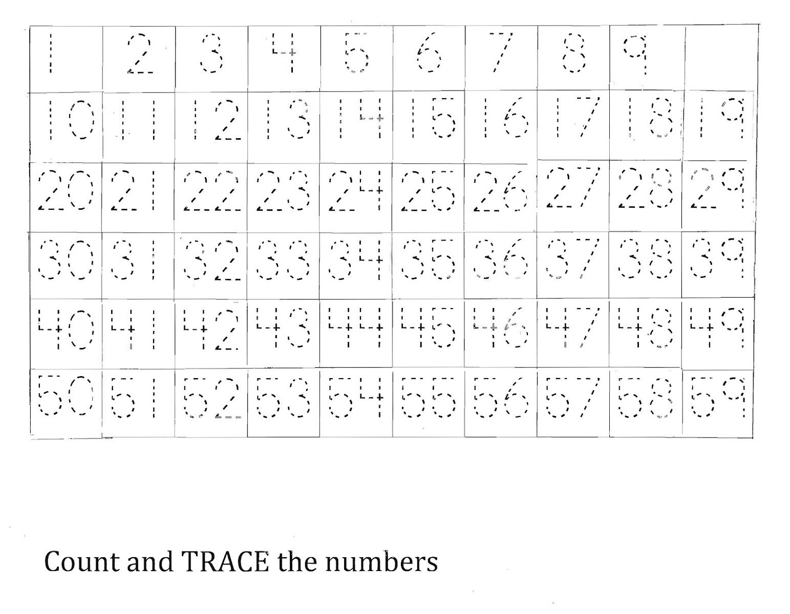 50 Number Charts To Print