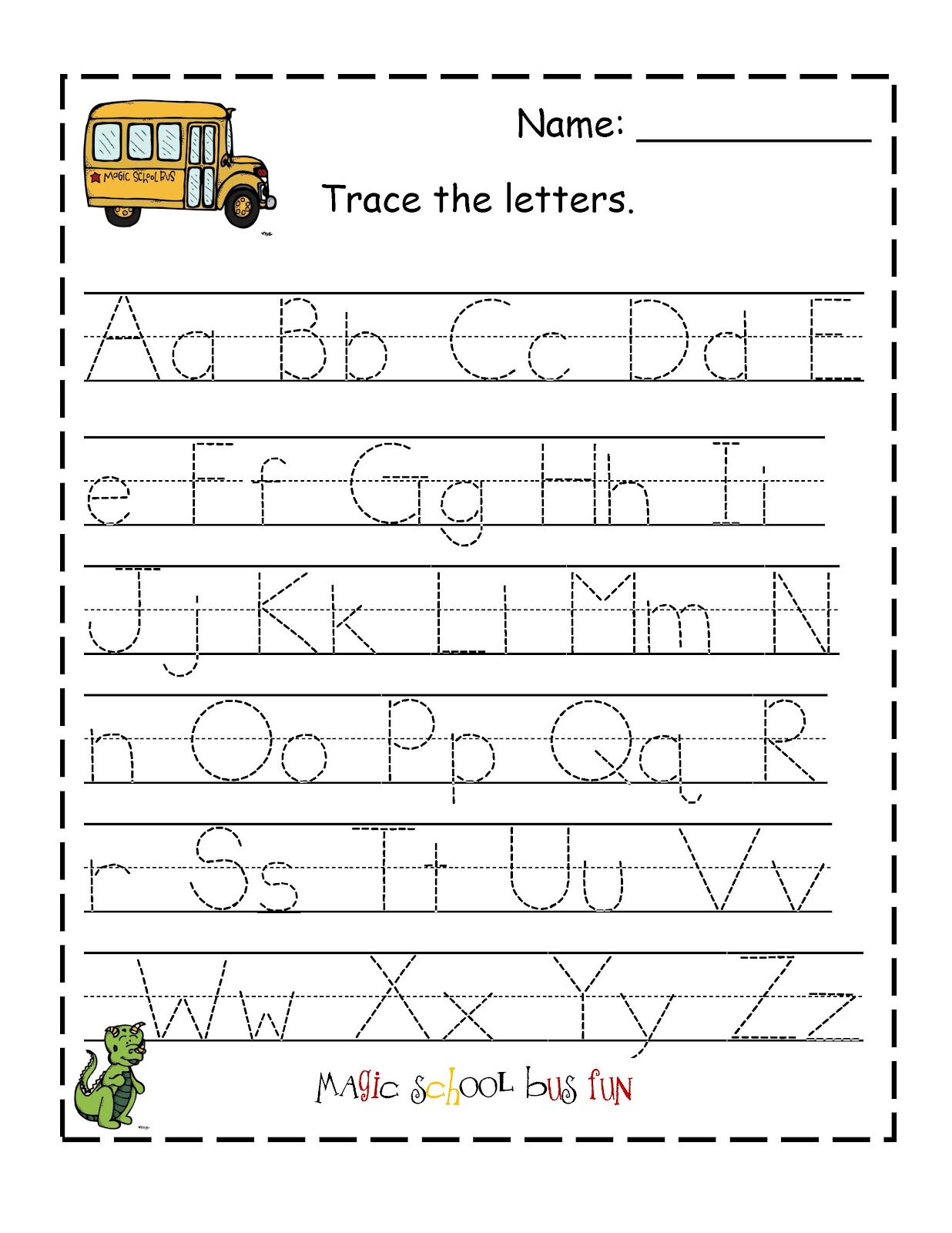 Free Printable Tracing Alphabet Letters