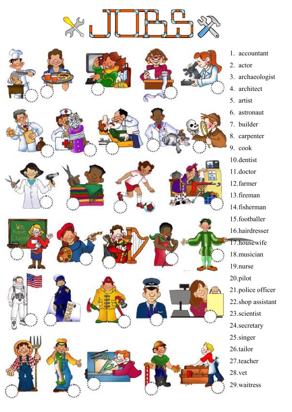 Jobs And Occupations Interactive Worksheets