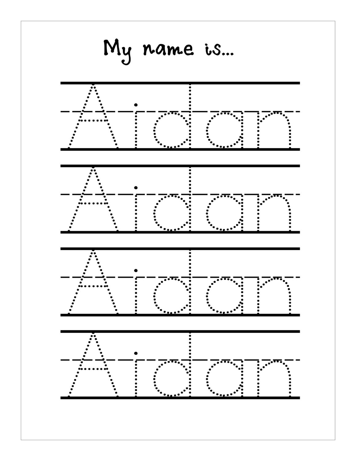 Name Tracing Templates