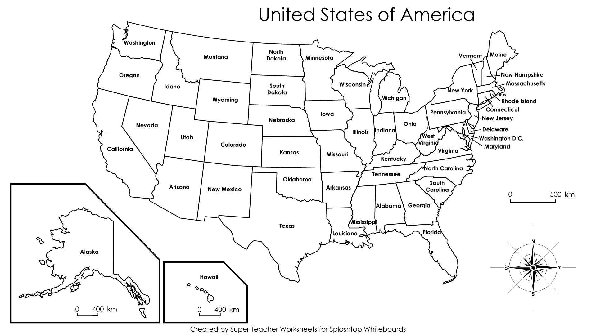 Collection Of Blank United States Map Printable Worksheet