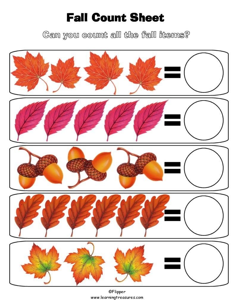 Fall Leaves Worksheets Preschool