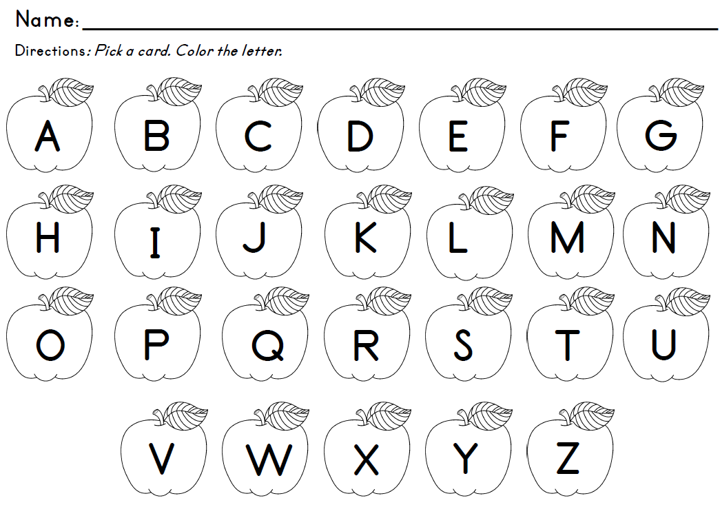 Letter Identification Worksheets Kindergarten