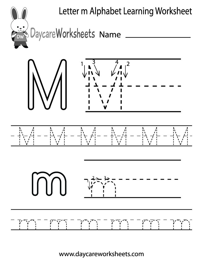 Letter M Worksheets For Kindergarten 484663