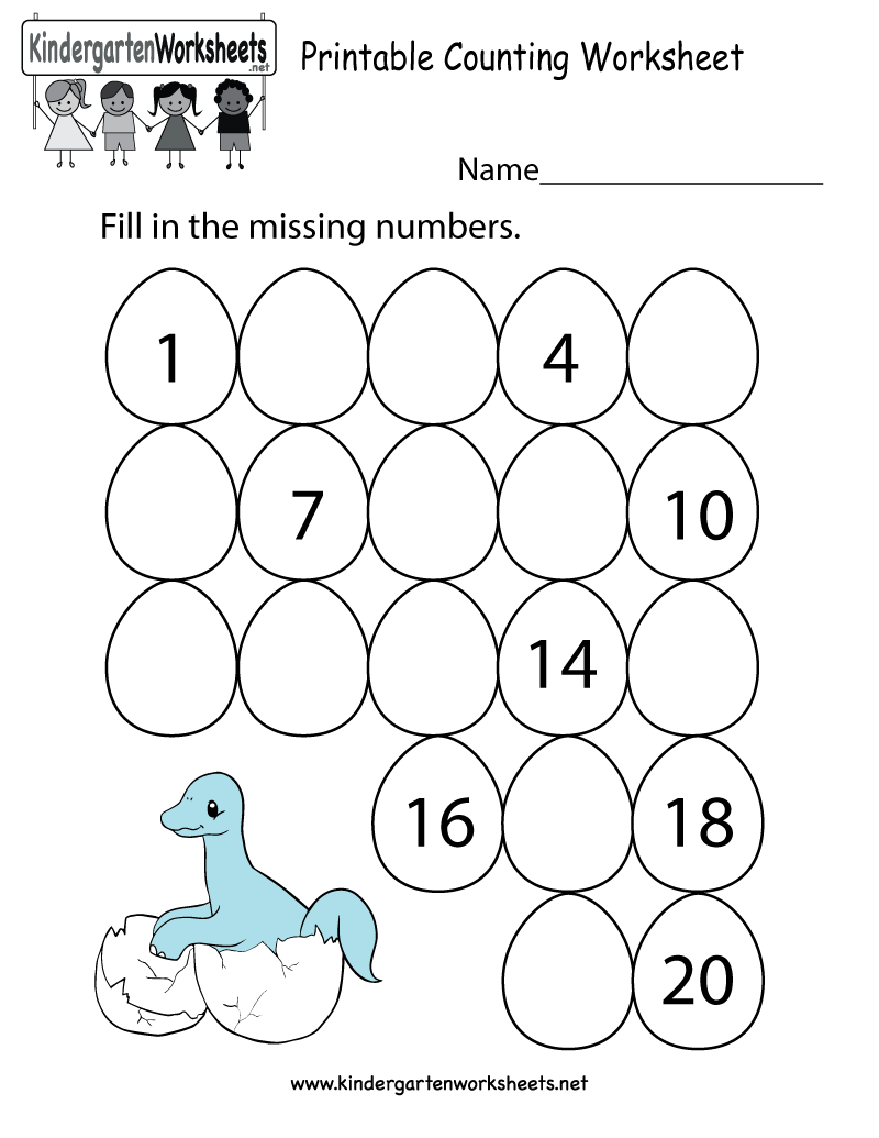 Math Counting Worksheets Kindergarten