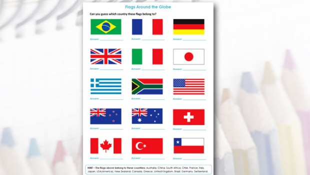 World Flags Worksheet 335236