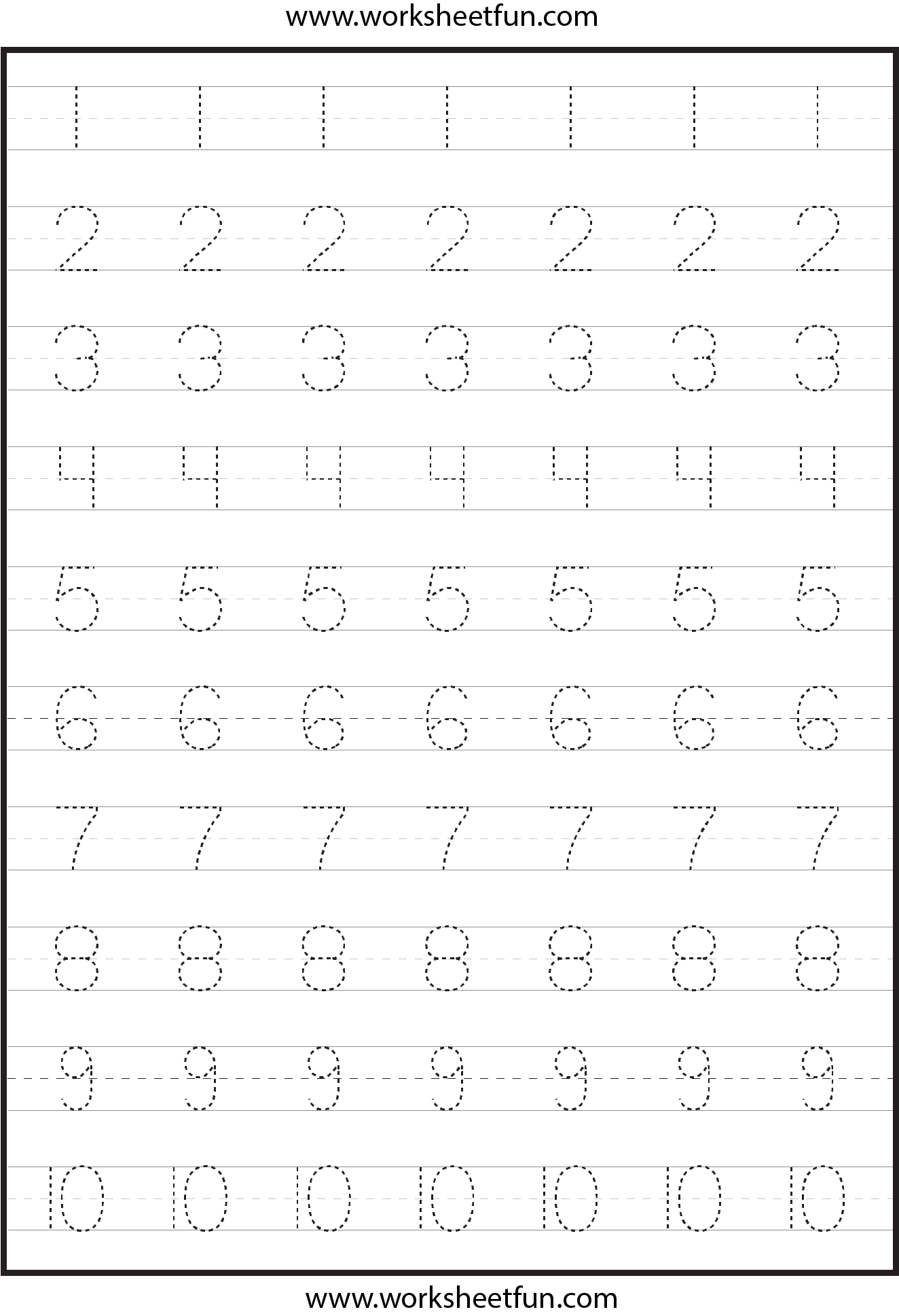 Collection Of Handwriting Of Numbers Worksheets