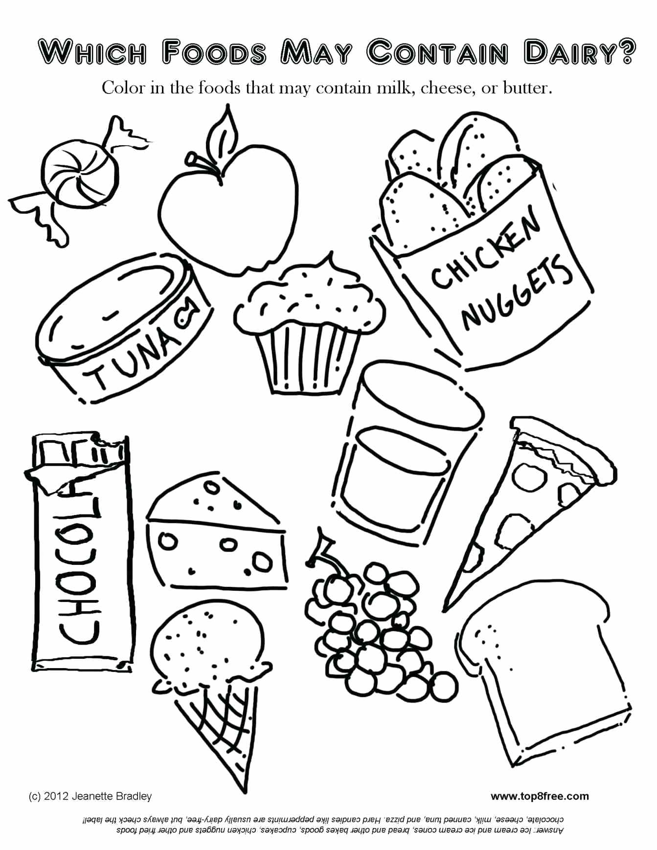 Collection Of Healthy Food Worksheets For Kindergarten