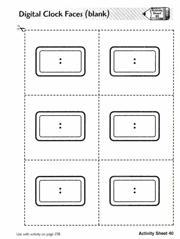 Digital Clock Faces (blank)