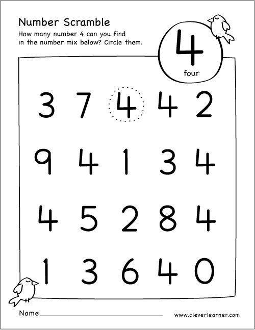 Free Number Scramble Activities For Preschool Kids  Numbers