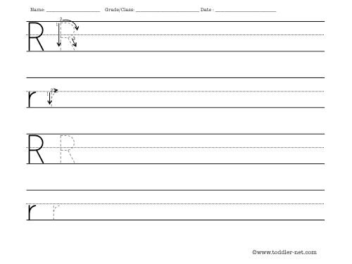 Letter R Worksheet