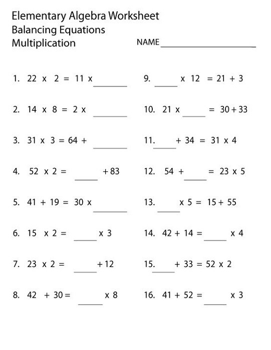 Simple Math Problem Worksheets