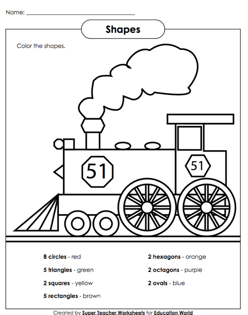 Super Teacher Shapes Worksheet