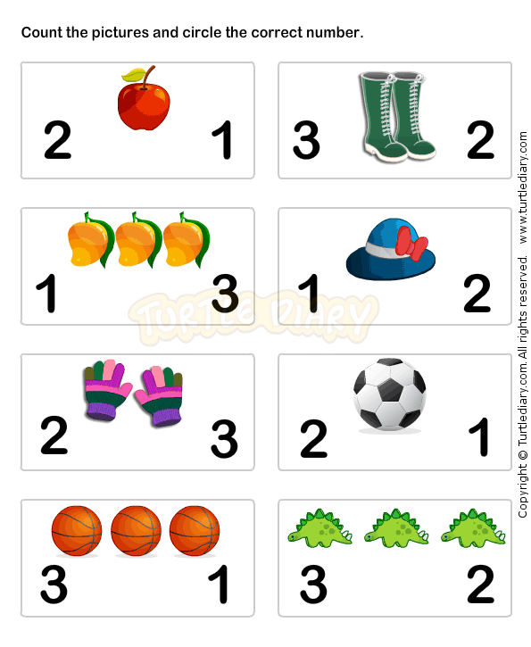 Learn Numbers Worksheet3