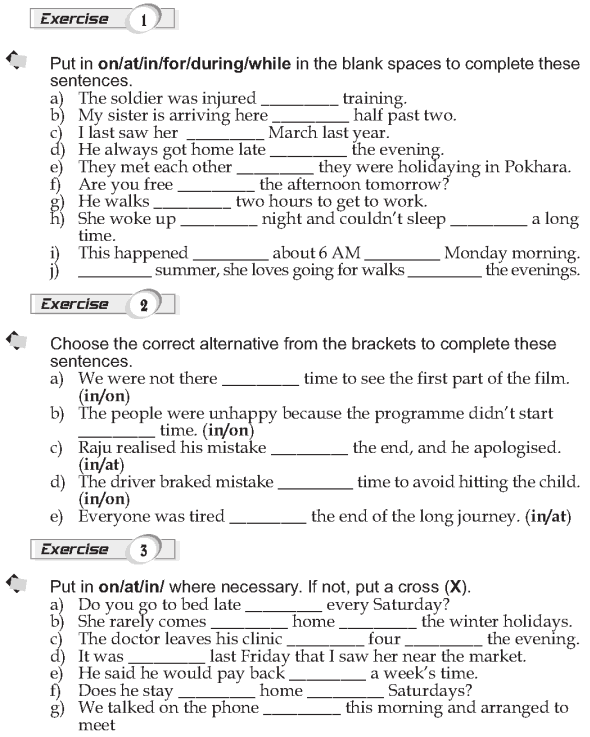 Grade 9 Grammar Lesson 44 Prepositions