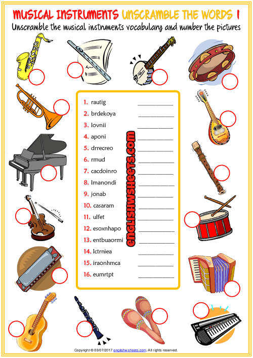 Music Esl Worksheets