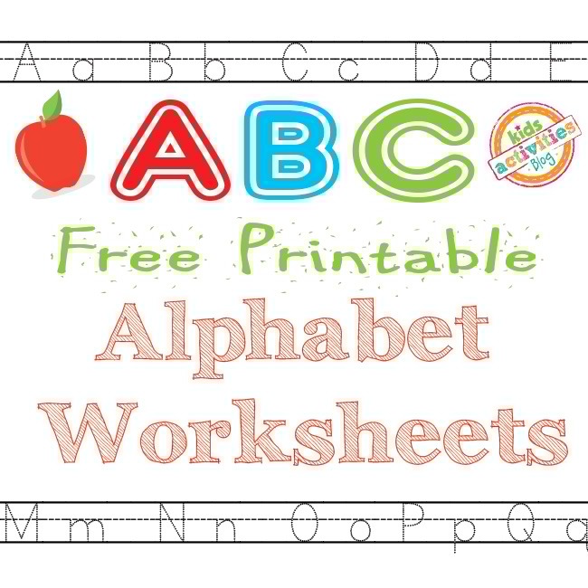 Alphabet Worksheets Free Kids Printable