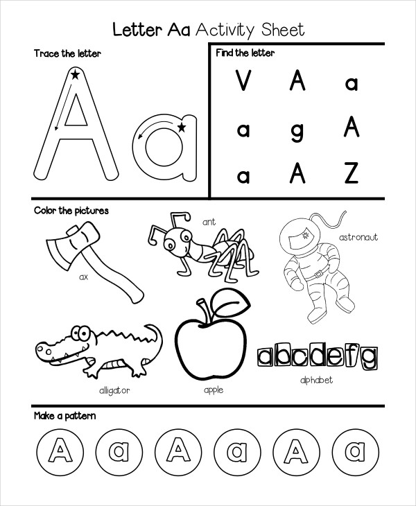 6+ Kindergarten Worksheet Templates