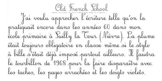 French Cursive Writing Worksheets