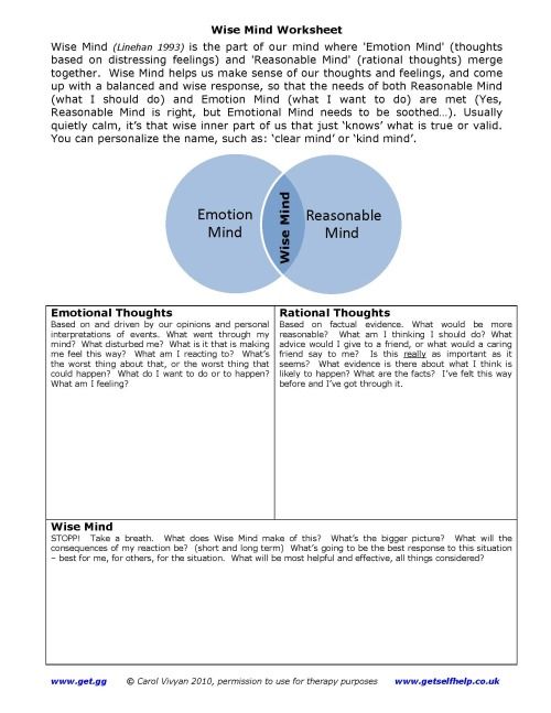 Dbt Therapy Worksheets Pdf