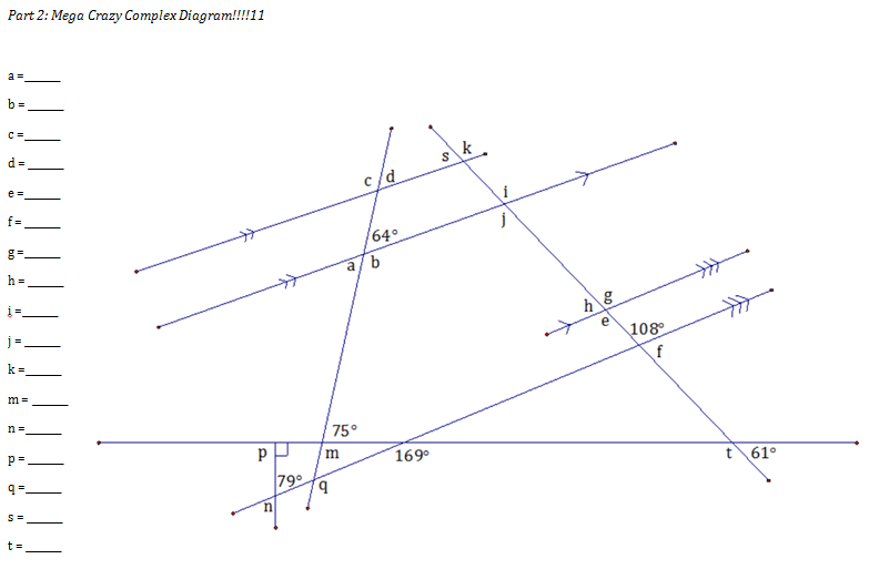 Parallel Lines And Transversals Worksheets Free Worksheets Library