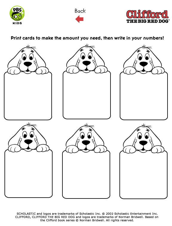 Clifford   Printables   Clifford Activity Pages