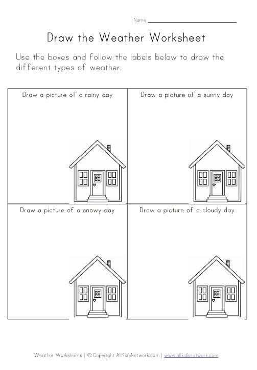 Weather Worksheet For Kinder