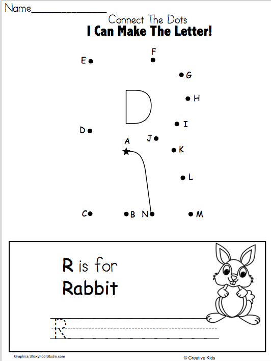 Letter R Writing Worksheet And Dot To Dot