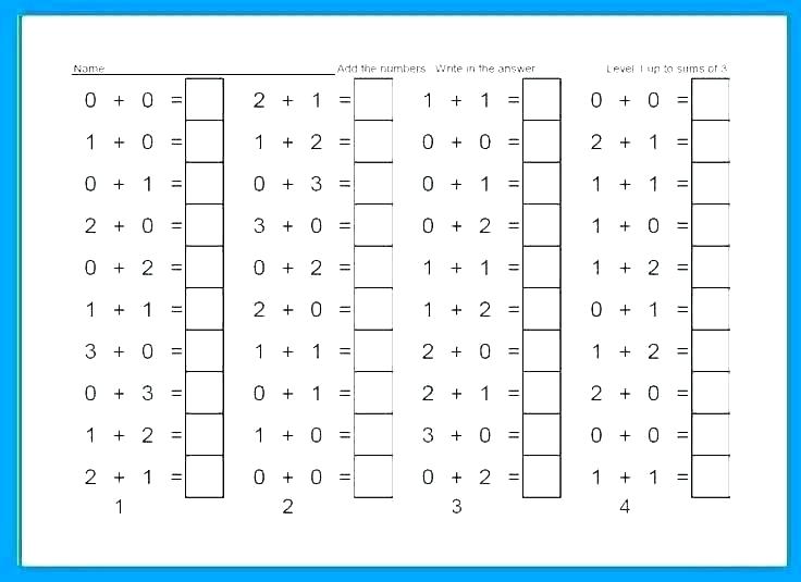 Simple Math Addition Worksheets Basic For Preschoolers â Itur Info